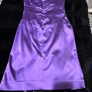 bebe Radiant Purple Satin Mini Dress